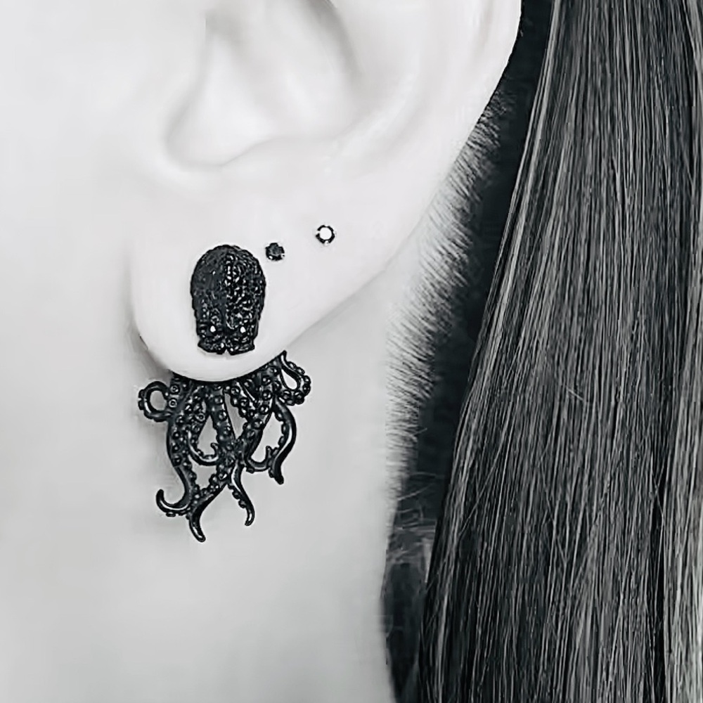 Davy Jones~ Octopus Squid Kraken Sea Creature Monster Tentacle Pirate Ear Jacket - Picture 5 of 9